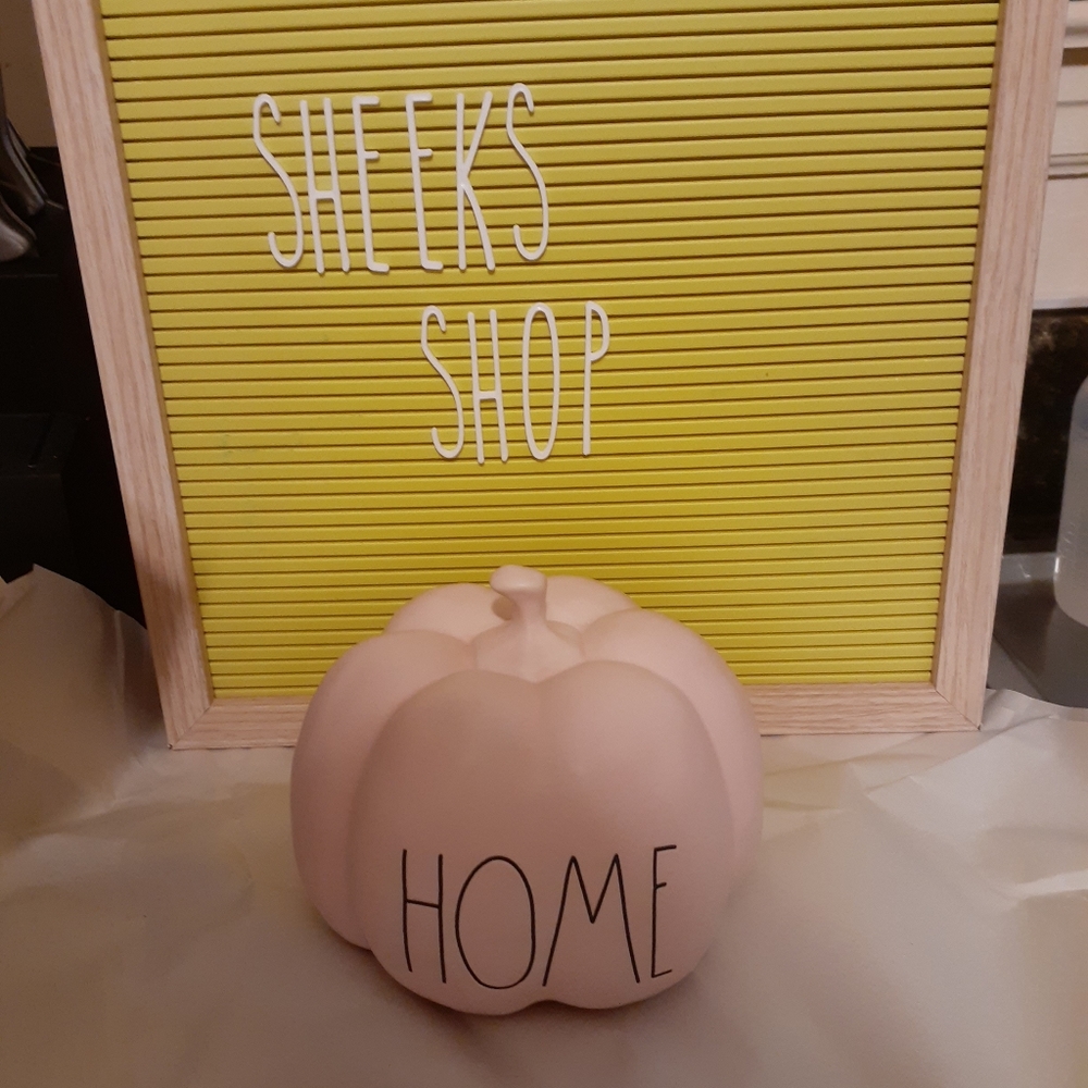 Rae Dunn "home" pumpkin
